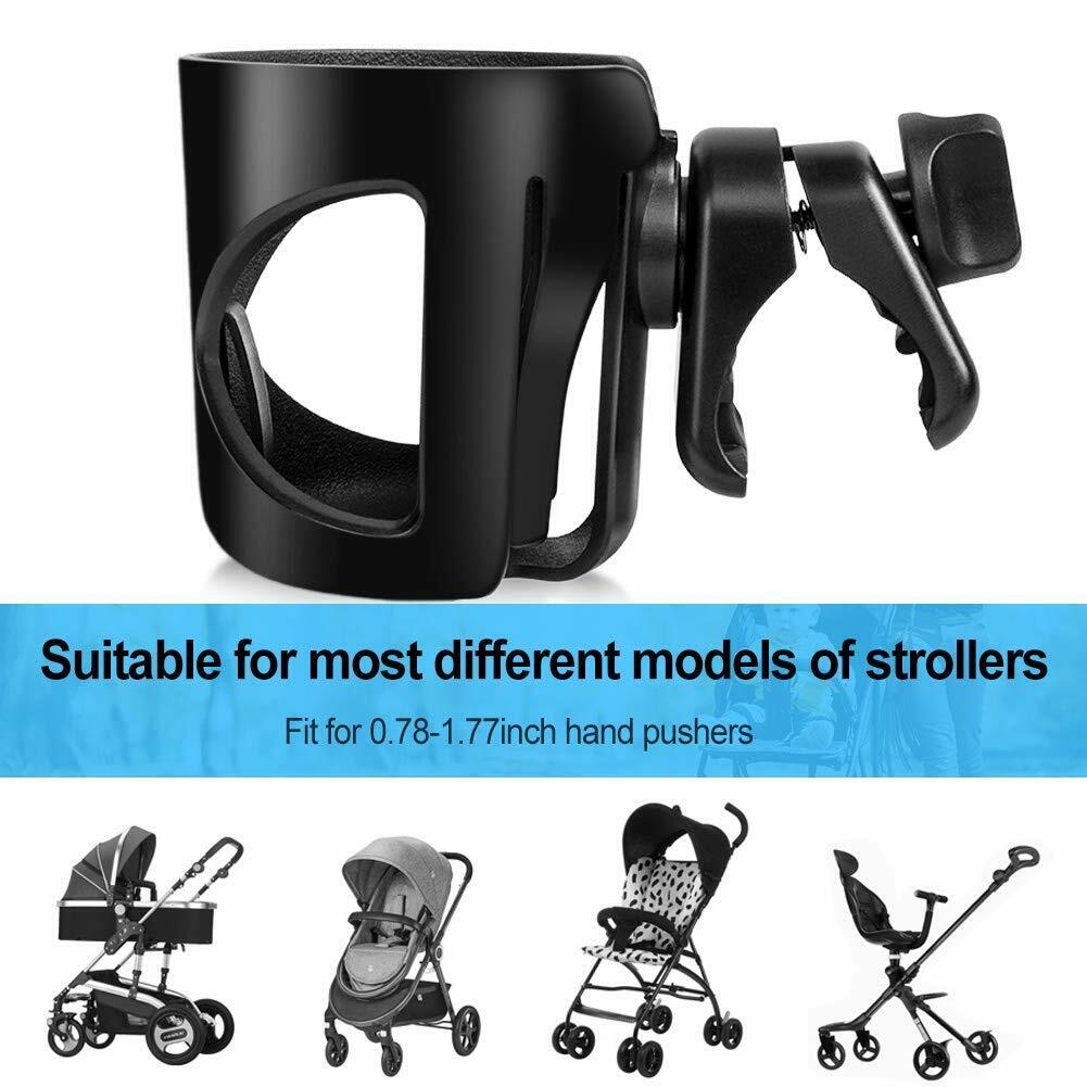 US Universal Stroller Cup Holder Bike Wheelchair 360 Degrees Rotation Clamp-on
