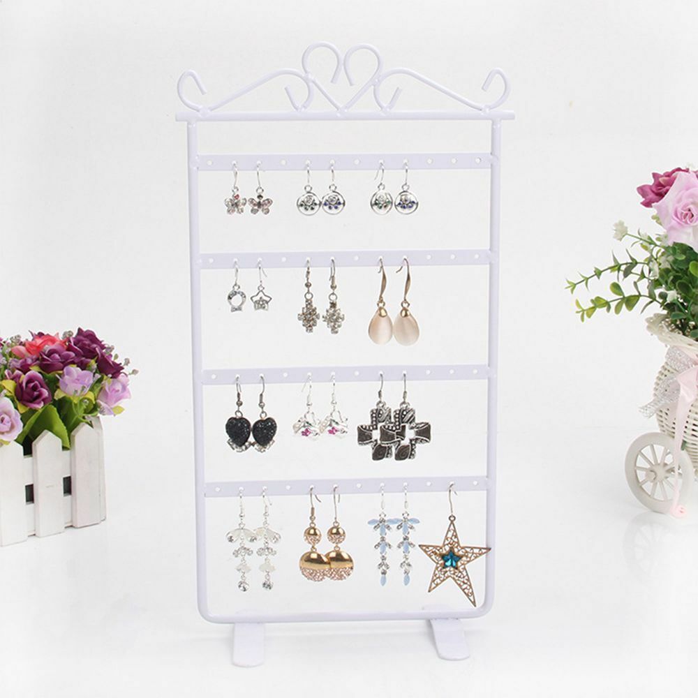 US Earrings Necklace Jewelry Stand Holder Rack Tower Tree Metal Display Shelf