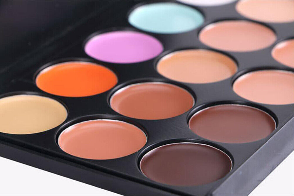 US 15 Colors Professional Foundation Concealer Highlight Contour Cream Palette