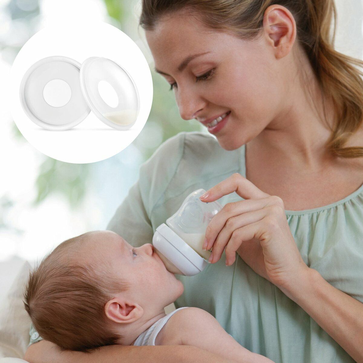 US 2-4Pcs Silicone Breast Shells Milk Saver Collector Nursing Breastfeeding Cups