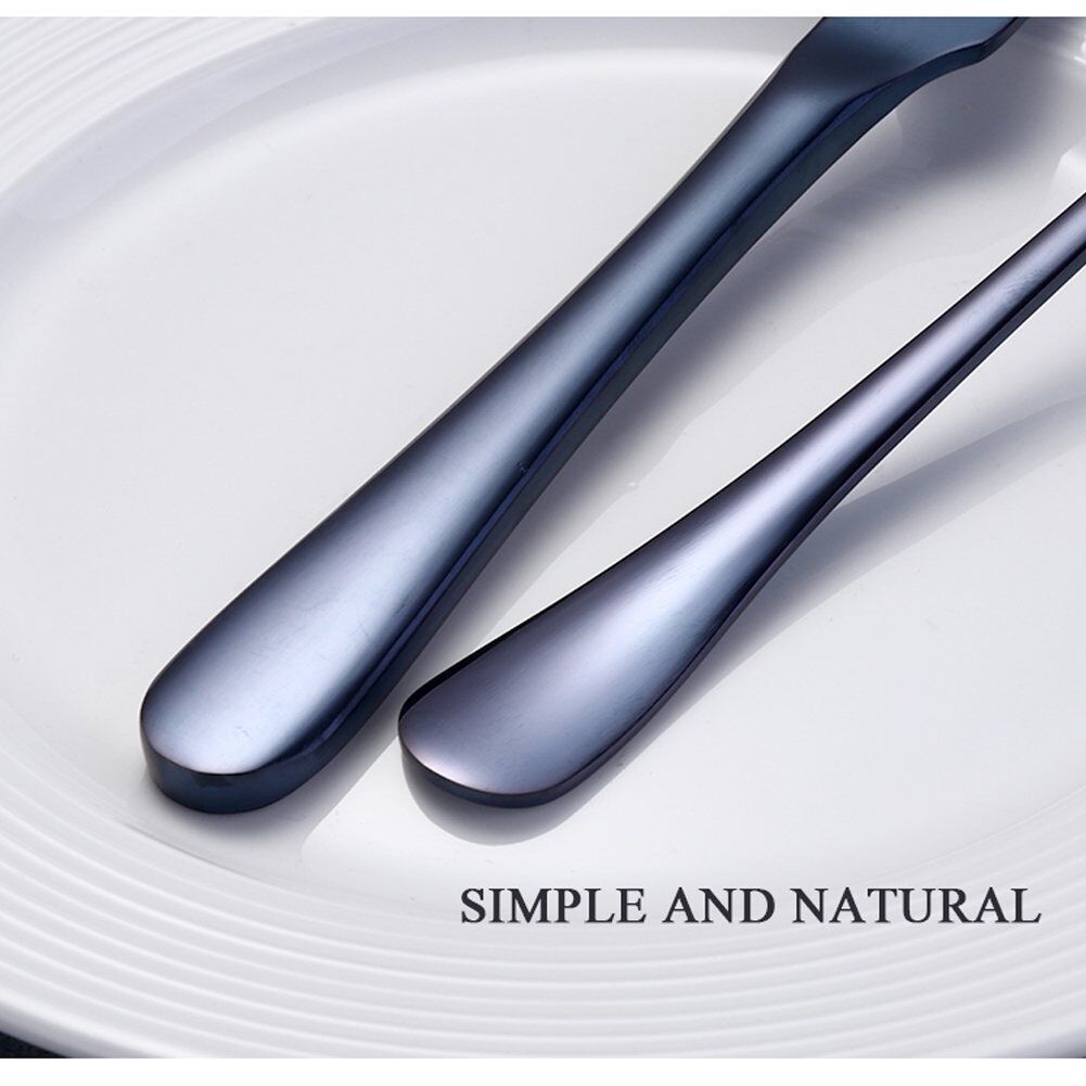 4Pcs Flatware Rainbow Dinnerware Stainless Steel Tableware Set Fork Spoon Knife