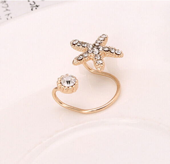 2X Magik Rhinestone EarStud Crystal Ear Cuff Wrap Clip On Non-piercing Earrings