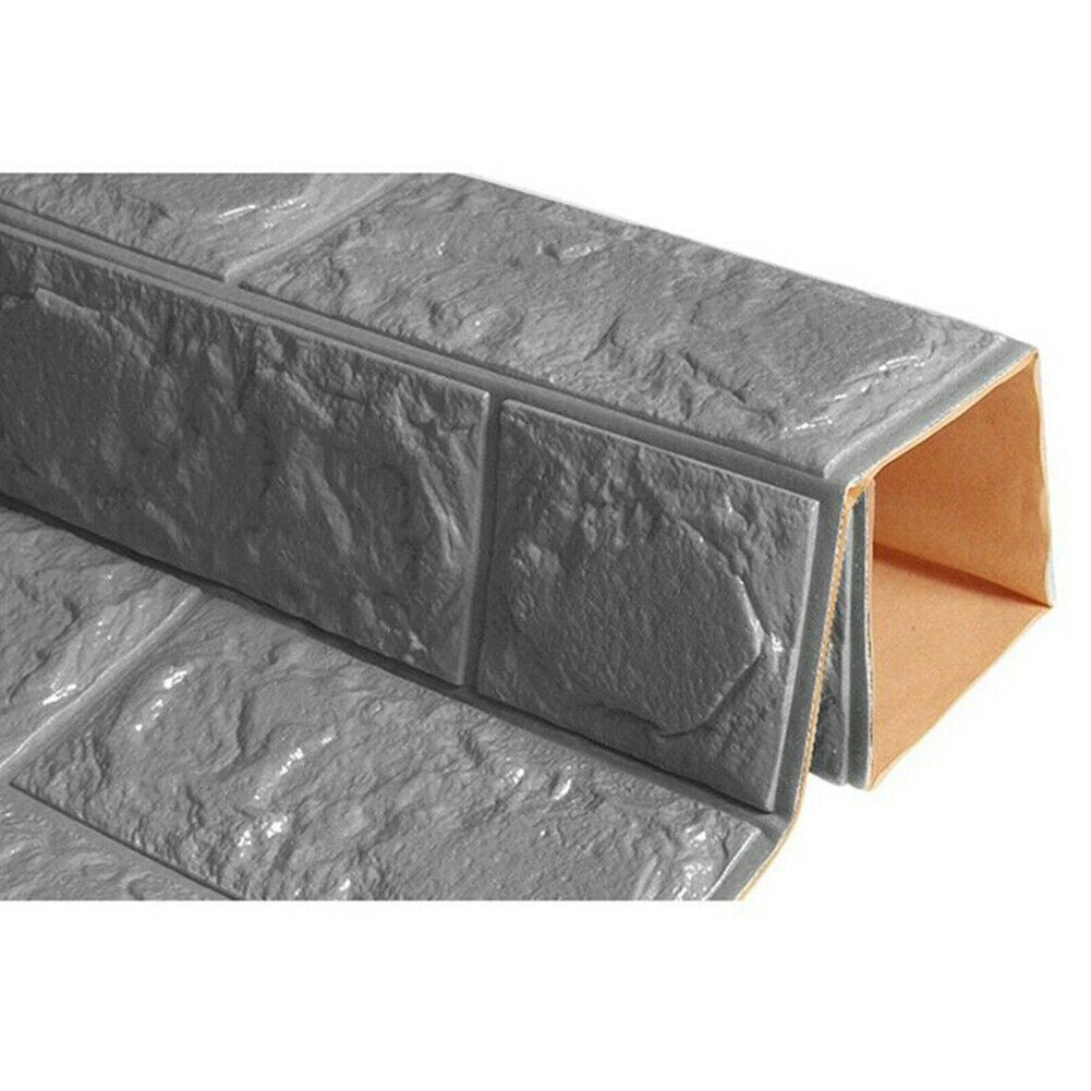 Premium PE Foam 3D Self Adhesive DIY Large Panels Wall Stickers Embossed Brick