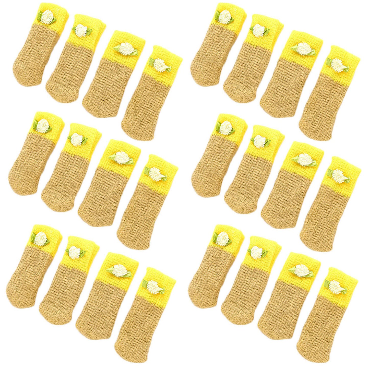 24 Pack Cat Paw Flower Bear Table Chair Foot Doorknob Floor Protector Sleeves US