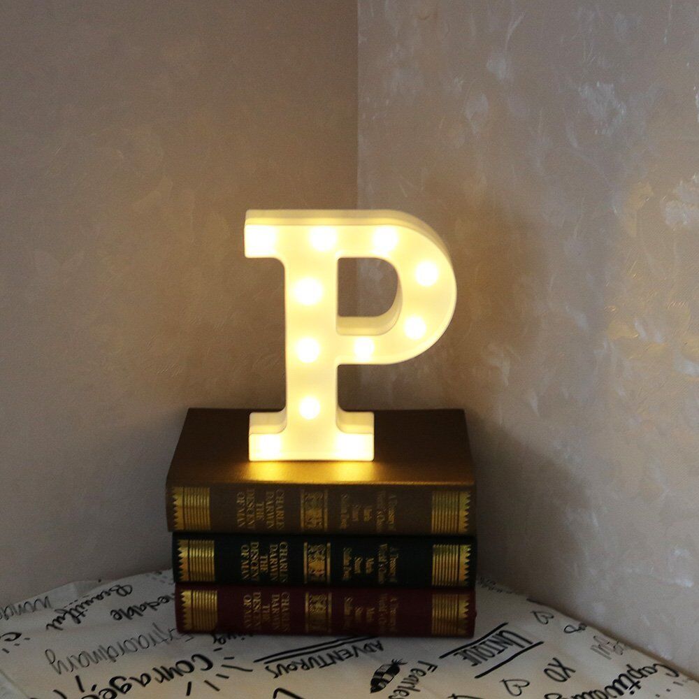 Light Up Letter LED Alphabet PlasticParty Sign Wedding Festival Stand Decoration