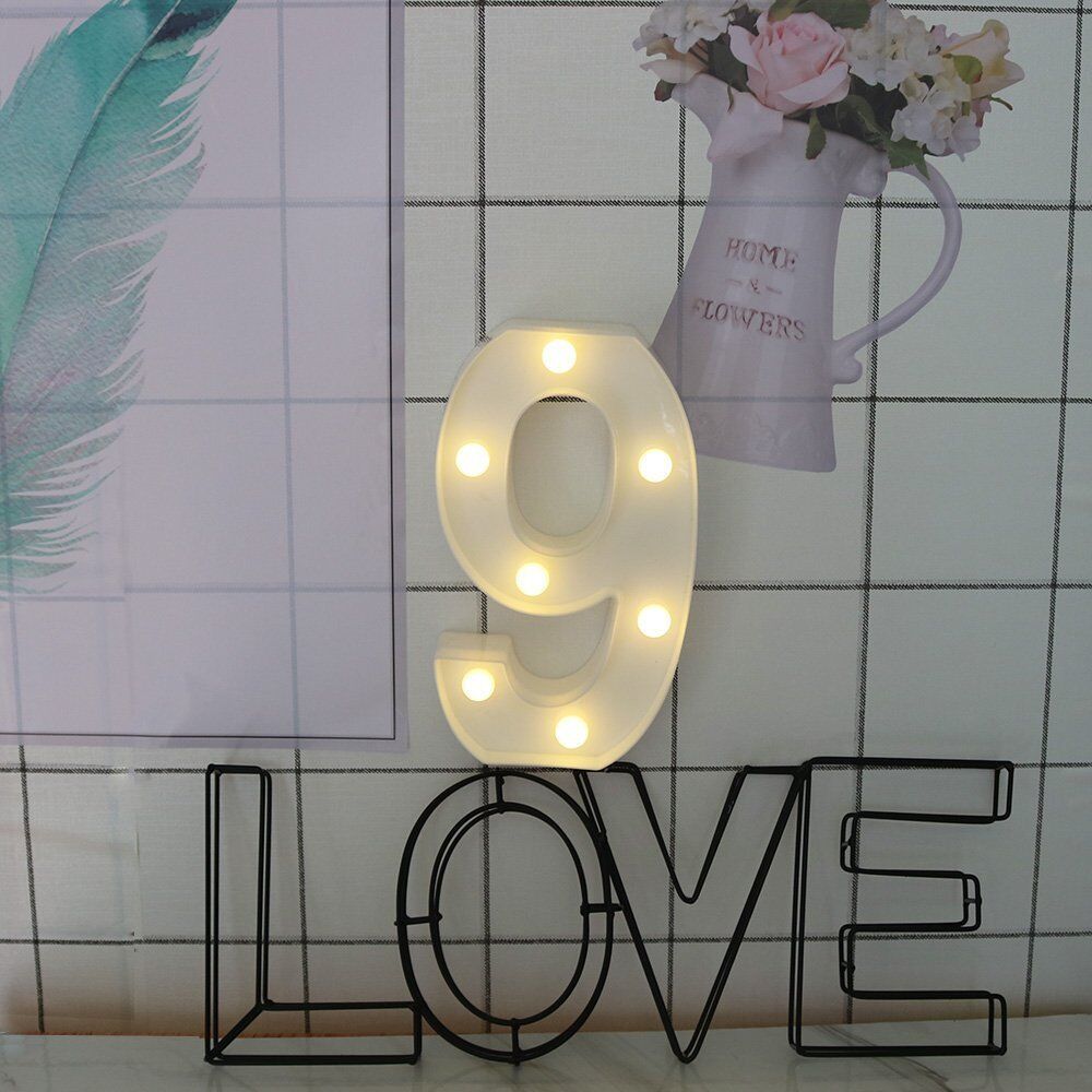 Light Up Letter LED Alphabet PlasticParty Sign Wedding Festival Stand Decoration