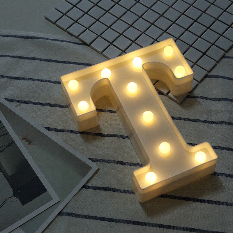 Light Up Letter LED Alphabet PlasticParty Sign Wedding Festival Stand Decoration