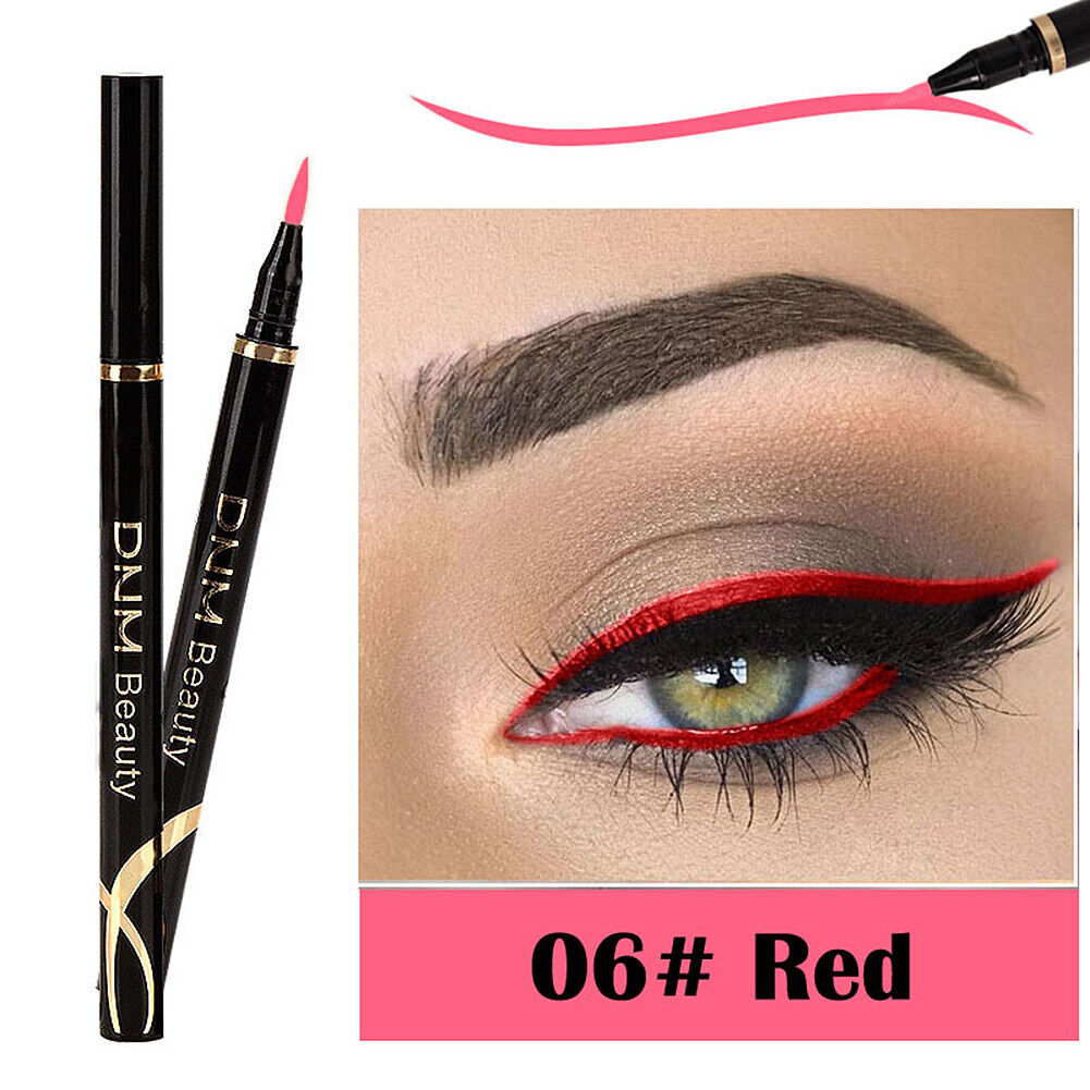 US 1-2 Pack Colorful Eyeliner Waterproof Long Lasting Liquid Eye Liner Pen Tool