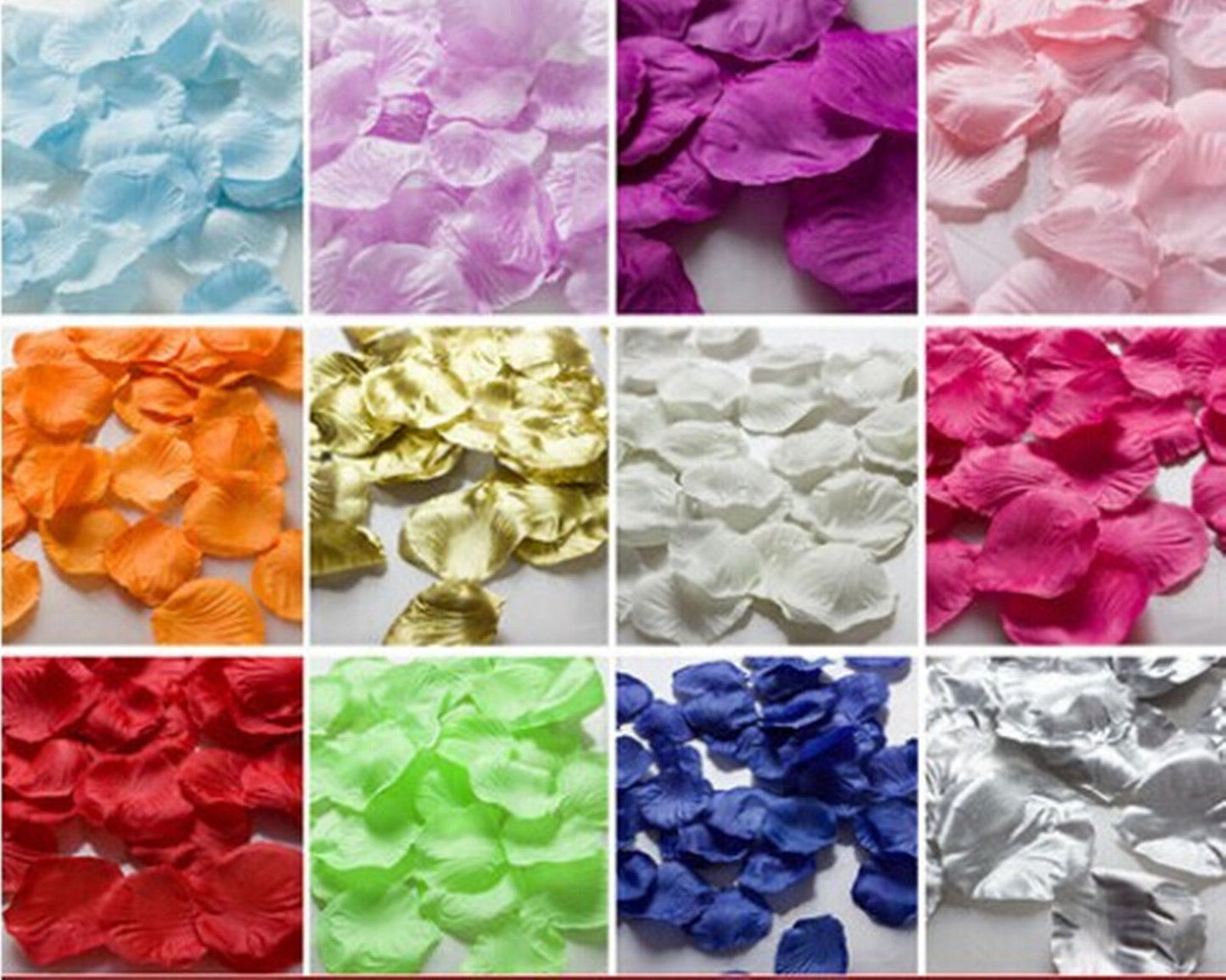 1000~5000pcs Various Colors Silk Flower Rose Petals Wedding Party Decorations