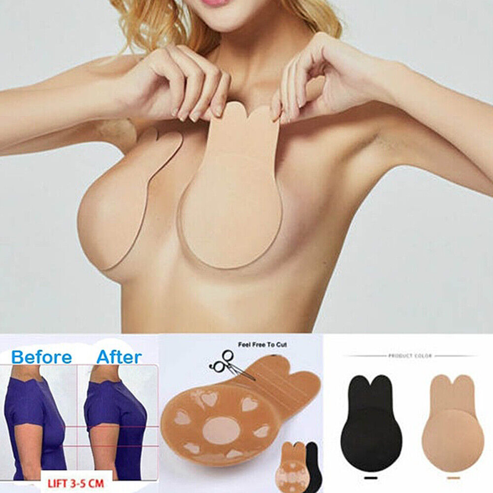 US Self Adhesive Silicone Bra Breast Lift Up Strapless Invisible Backless Cover