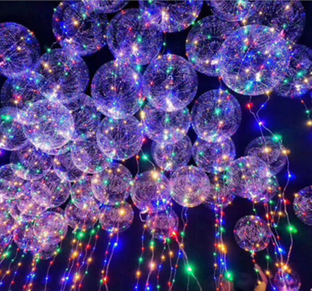 18" LED String Light Up Clear Creative Balloon Christmas Wedding Birthday Party