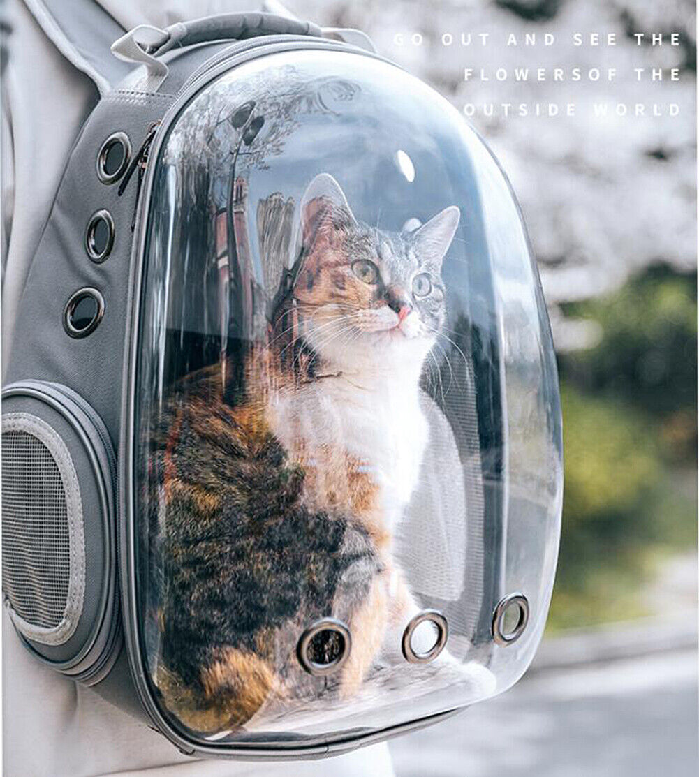 US Astronaut Pet Cat Dog Puppy Carrier Backpack Travel Bag Case Capsule Fullview