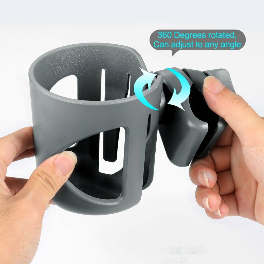 US Universal Stroller Cup Holder Bike Wheelchair 360 Degrees Rotation Clamp-on