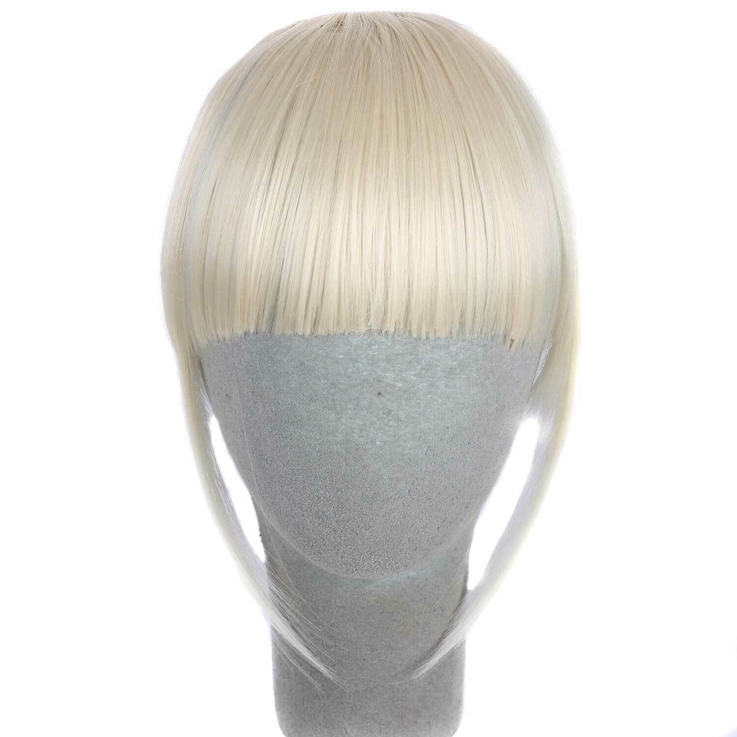 US Clip in on Thin Neat Bangs Human Hair Front Fringe Hair Extensions Hairpiece