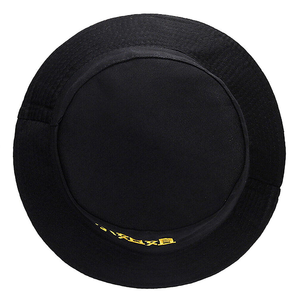 US Double-sided Bucket Hat Fisherman's Cap  Men Women Embroidery Pattern Cotton