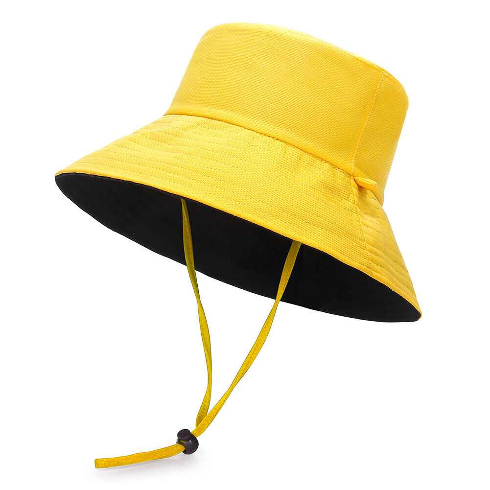 US UV Protection Double-Sided Wide Brim Bucket Hat Sun Hat Beach Fisherman Cap