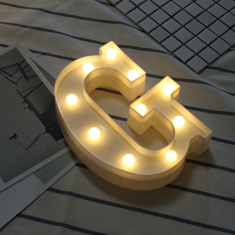 Light Up Letter LED Alphabet PlasticParty Sign Wedding Festival Stand Decoration