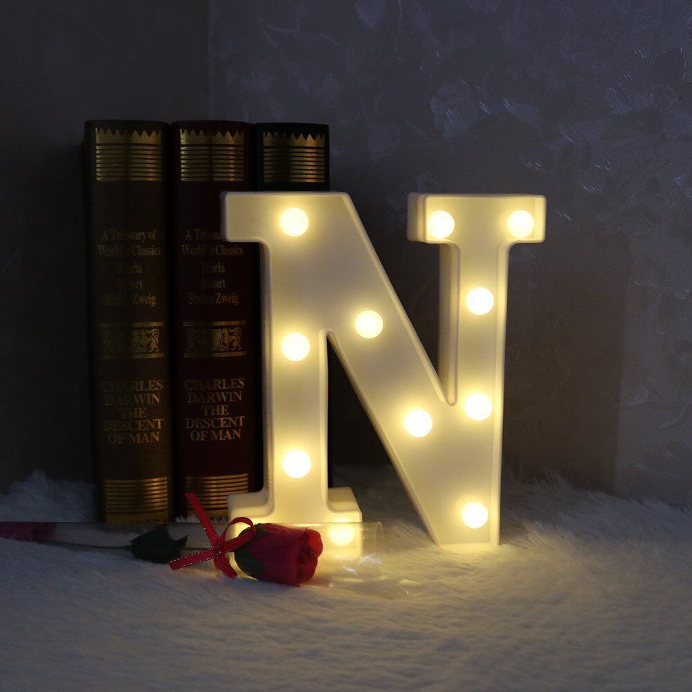 Light Up Letter LED Alphabet PlasticParty Sign Wedding Festival Stand Decoration