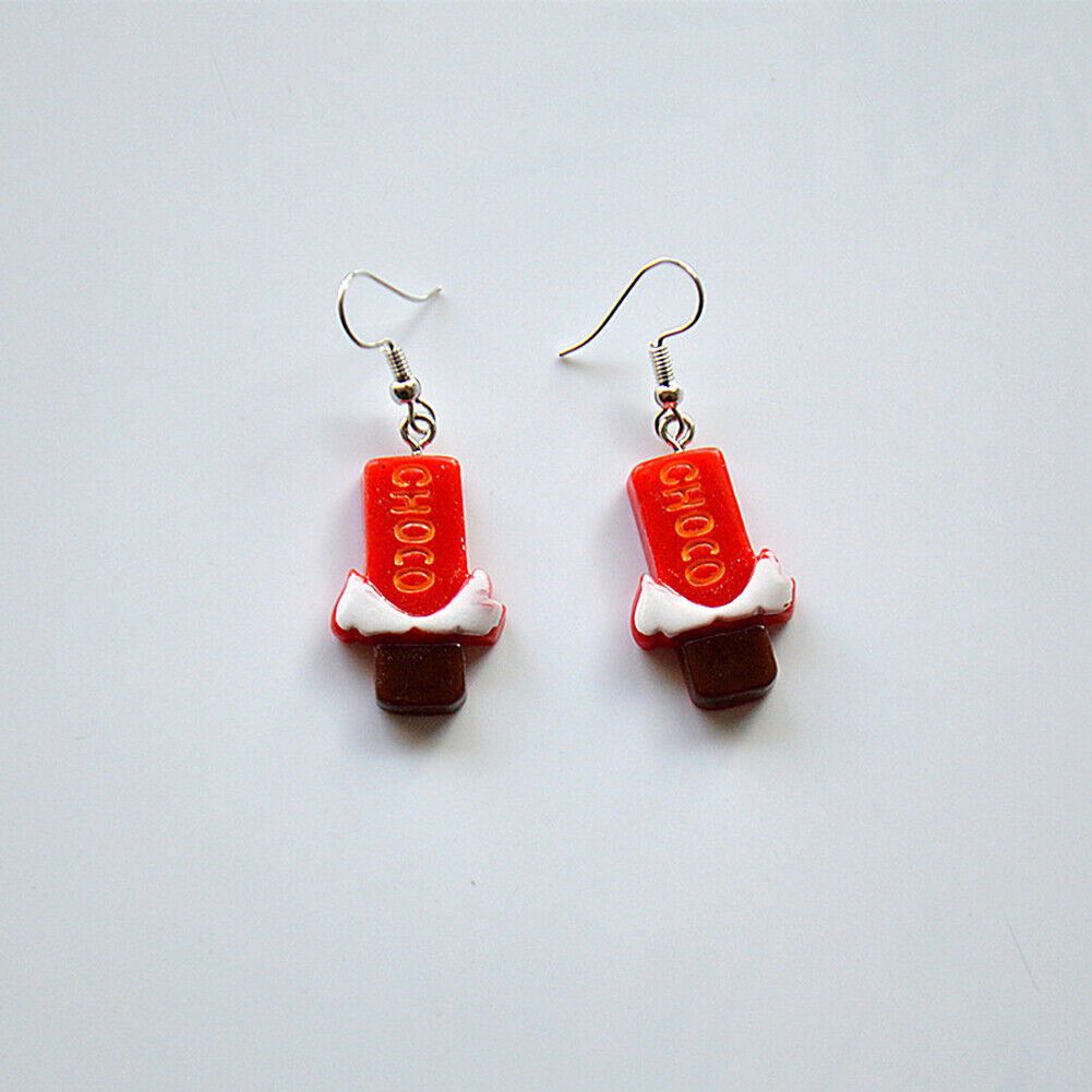 US Kawaii Sushi Pizza Cake Pudding Nigiri Food Earrings Miniature Jewelry Gifts