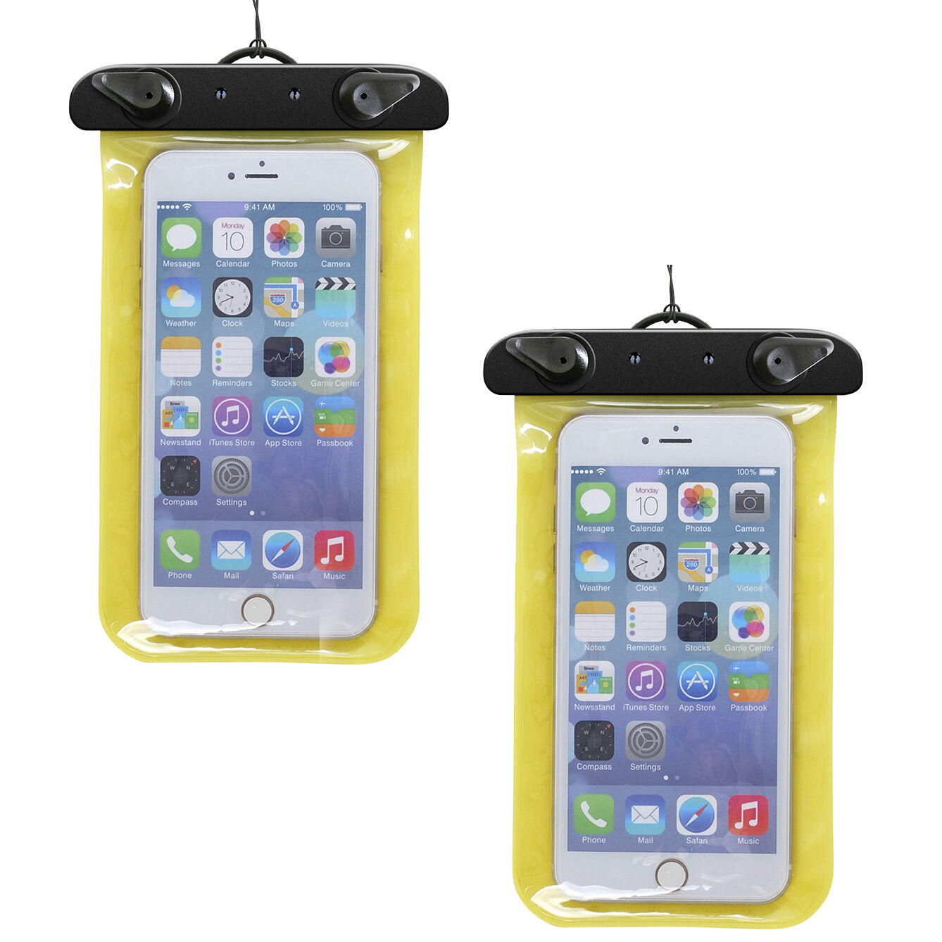 2 Pcs Waterproof Underwater Phone Pouch Bag Pack Case For Cellphone CarKey Watch