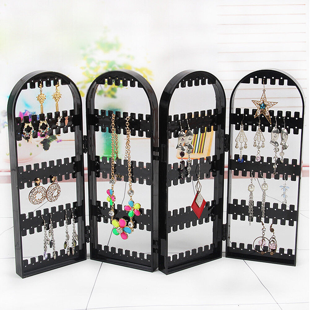 Jewelry Hanger Foldable Acrylic Earring Organizer Necklace Holder Bracelet Displ
