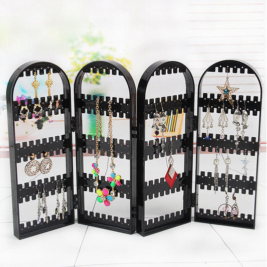 Jewelry Hanger Foldable Acrylic Earring Organizer Necklace Holder Bracelet Displ