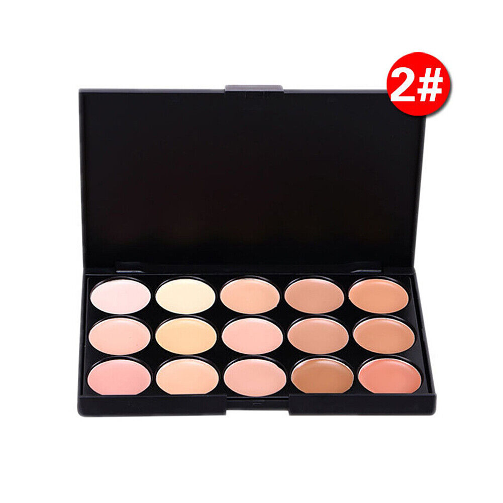 US 15 Colors Professional Foundation Concealer Highlight Contour Cream Palette