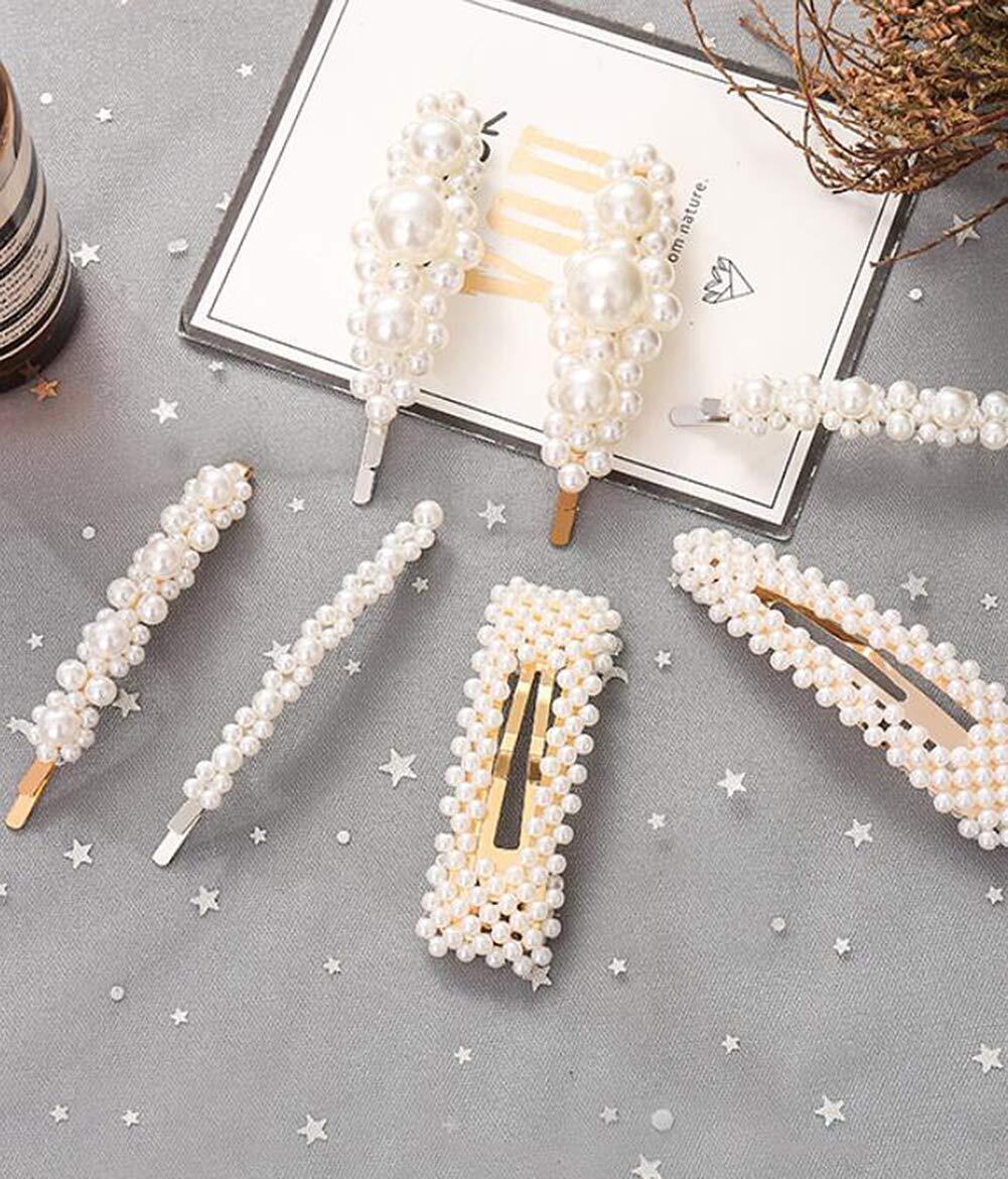 US 10-20Pcs Pearl Hair Clip Barrettes Women Girl Bobby Barrette Hairpins Vintage