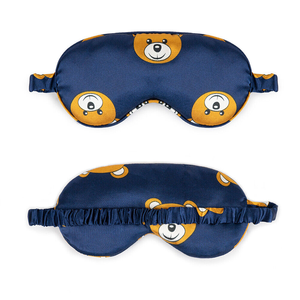 US Cartoon Cute Satin Silky travel Sleep Eye Mask Cover Padded Blindfold Smooth