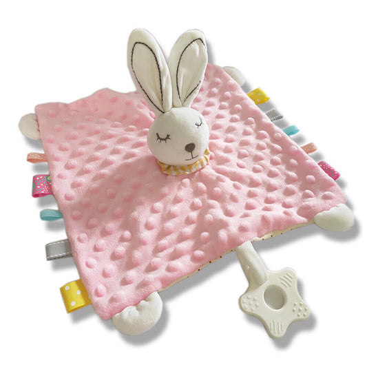 US 5-in-1 Security Blanket Fineborn Baby Infant Nursery Cuddleplush Toy Teether