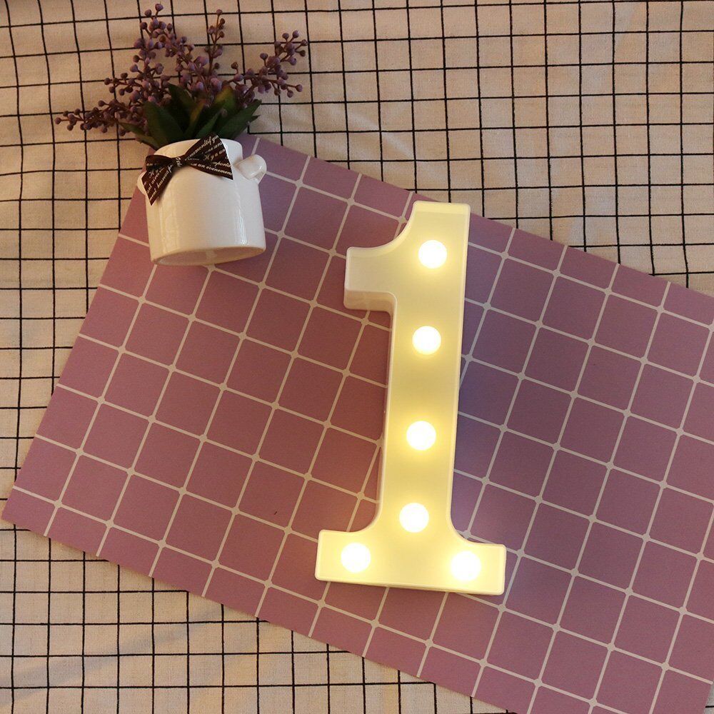 Light Up Letter LED Alphabet PlasticParty Sign Wedding Festival Stand Decoration