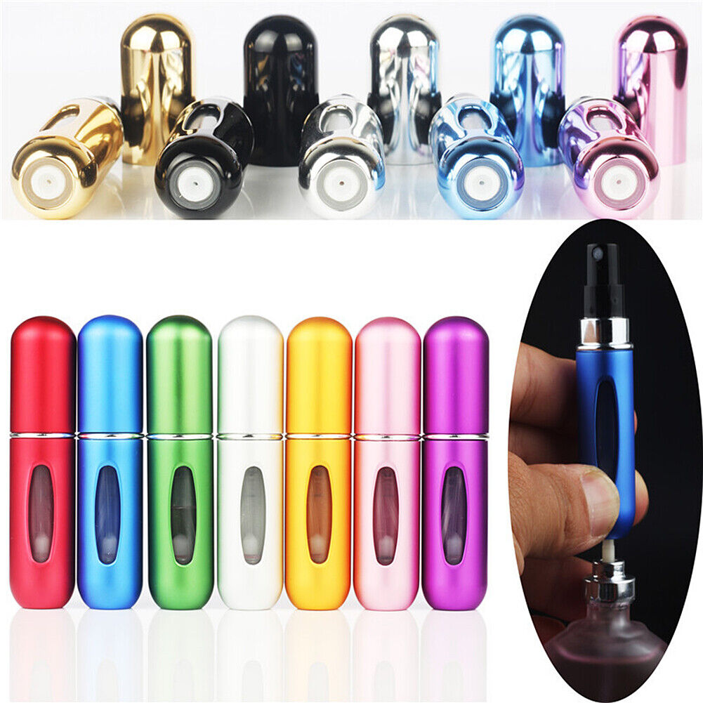 US 5pcs Travel Bottom Mini Refillable Perfume Scent Empty Spray Bottle Sprayer