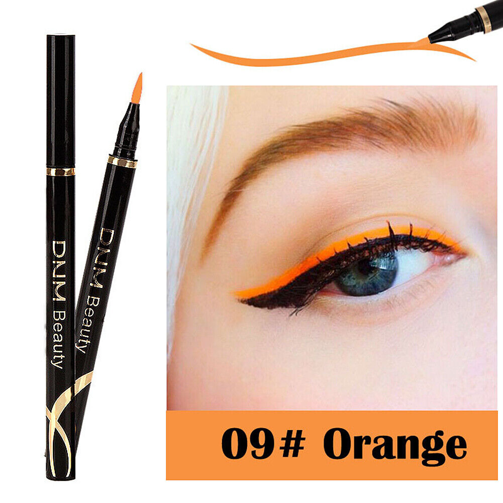 US 1-2 Pack Colorful Eyeliner Waterproof Long Lasting Liquid Eye Liner Pen Tool