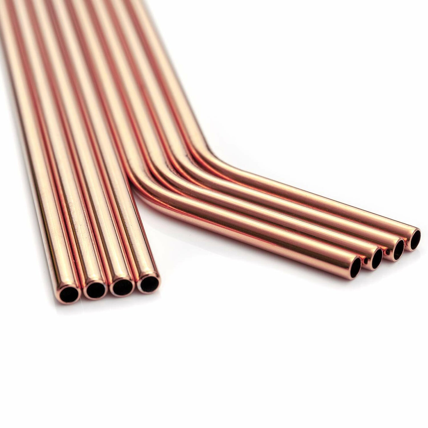 US 8pcs 10.5" Stainless Steel Ultra Long Metal Cocktail Straw + 2 Cleaner Brush