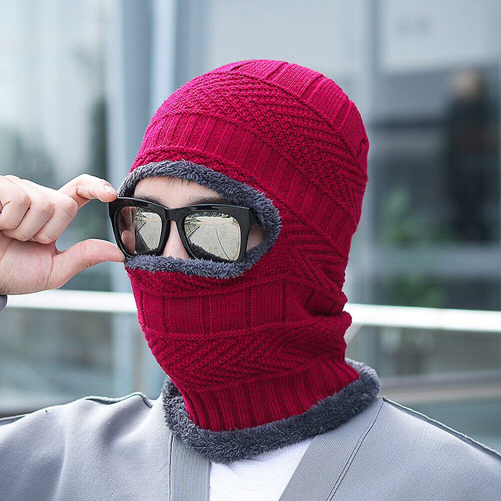 Balaclava Beanie Motorcycle Cycling Hood Hat Face Mask UV Wind Proof Cover Knit