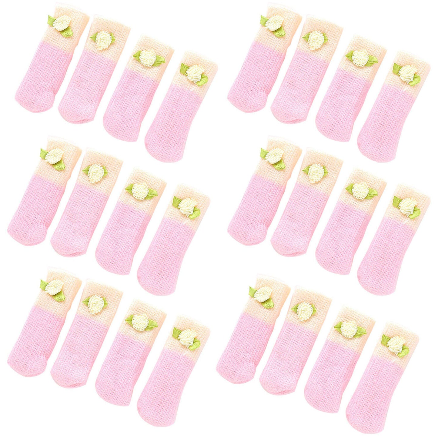 24 Pack Cat Paw Flower Bear Table Chair Foot Doorknob Floor Protector Sleeves US