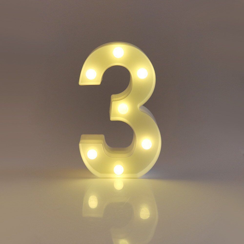 Light Up Letter LED Alphabet PlasticParty Sign Wedding Festival Stand Decoration