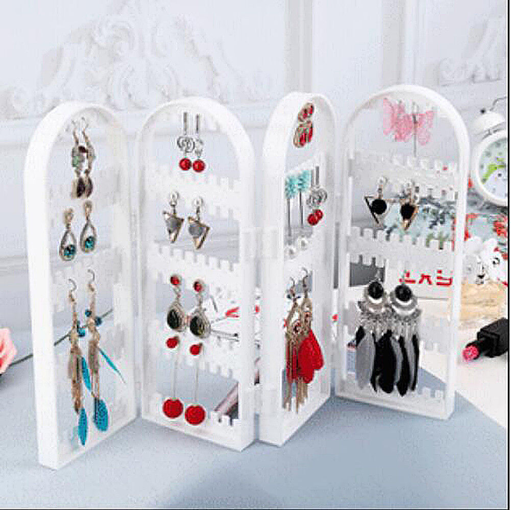 Jewelry Hanger Foldable Acrylic Earring Organizer Necklace Holder Bracelet Displ