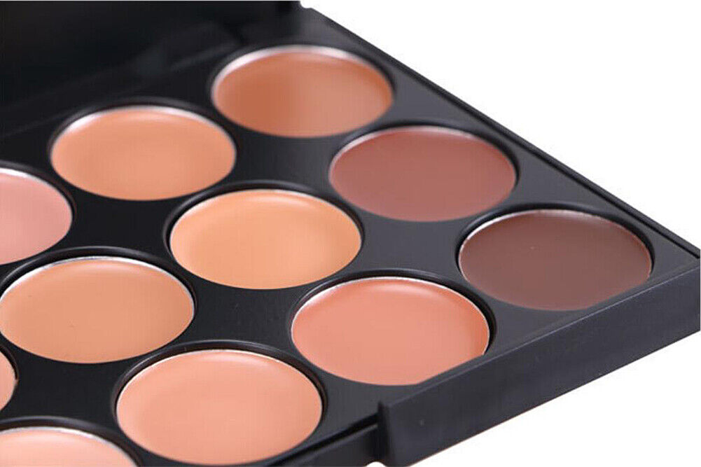 US 15 Colors Professional Foundation Concealer Highlight Contour Cream Palette