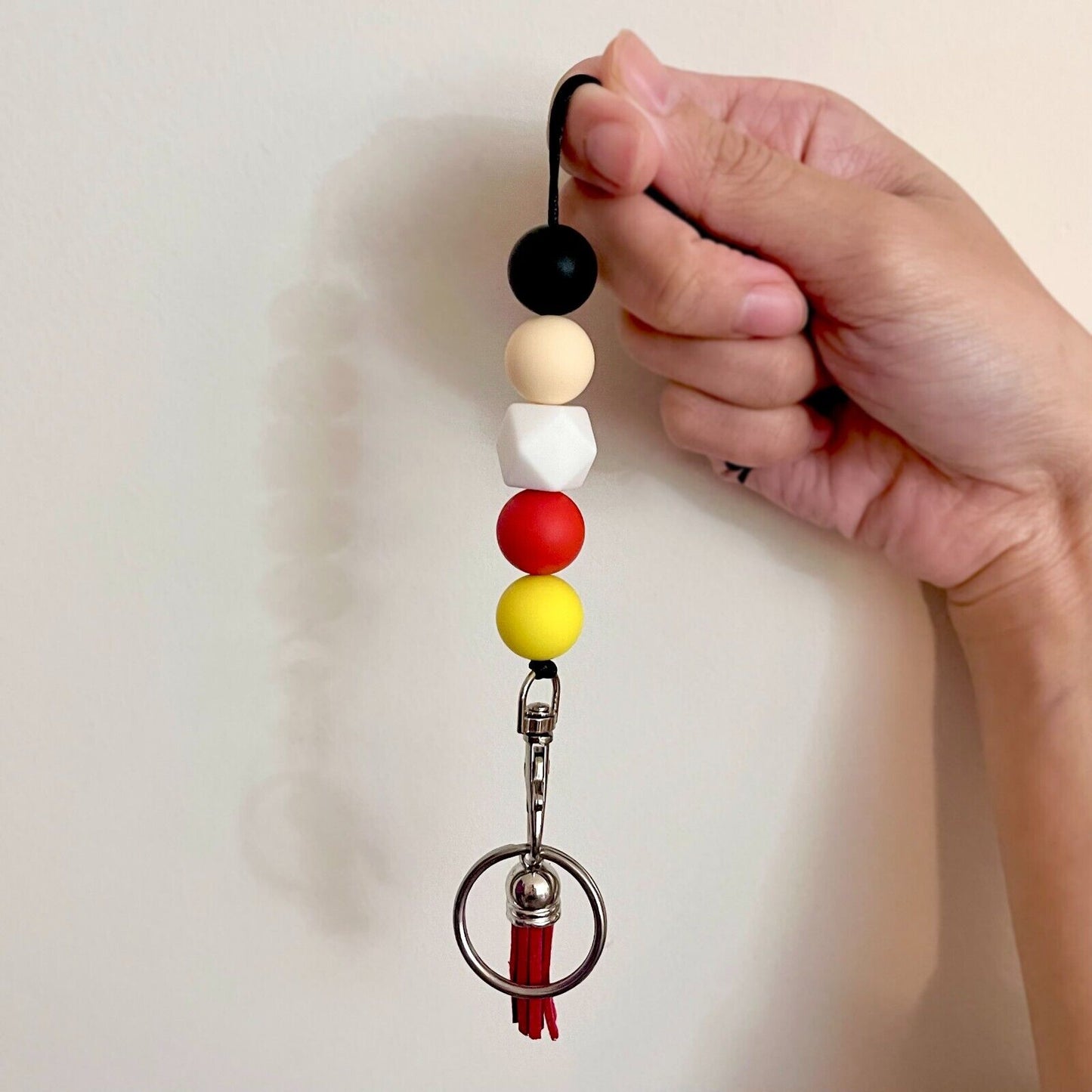 US Handmade Silicone Beaded Lanyard Teacher Nurse Employees Students with Tassel