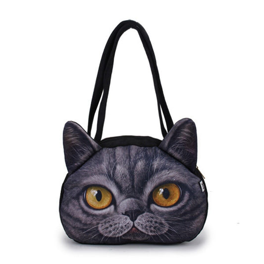 3D Cute Cat Dog Face Shoulder Bag Cat Dog Animal Pattern Handbag Shopping Purse