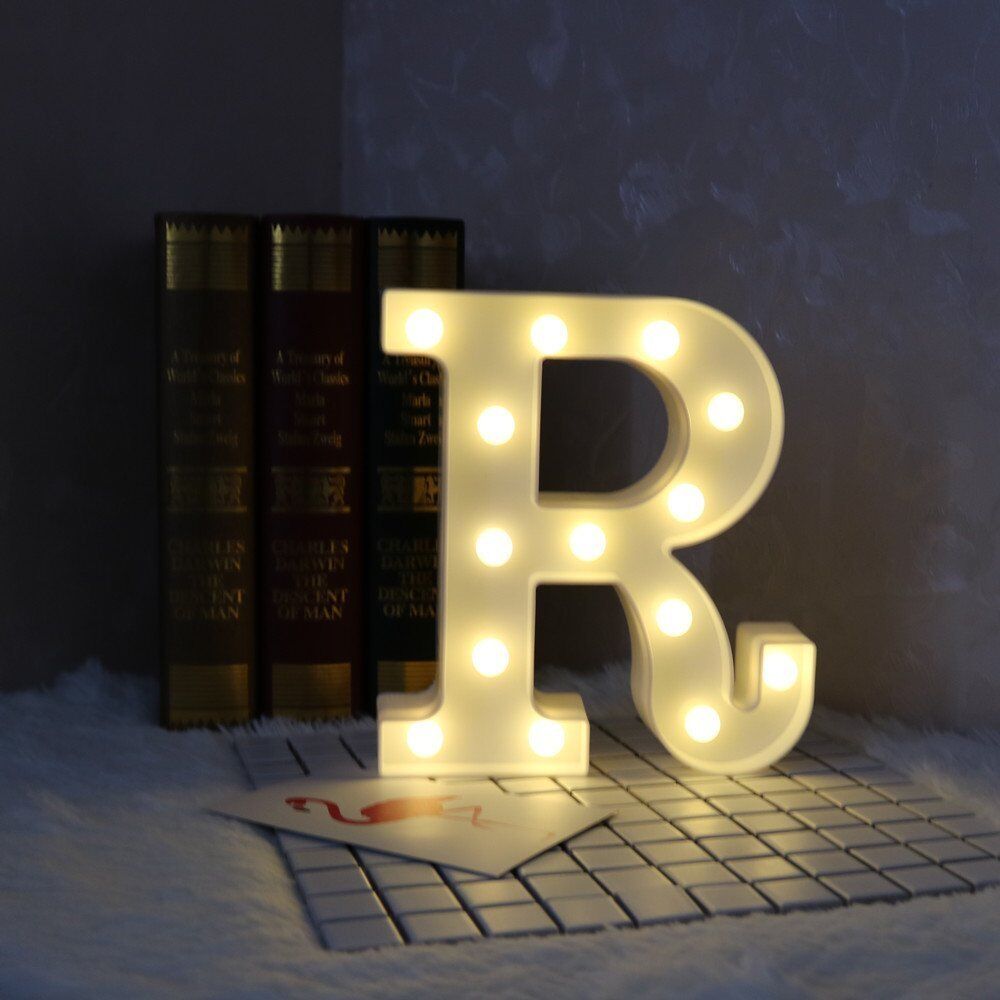 Light Up Letter LED Alphabet PlasticParty Sign Wedding Festival Stand Decoration