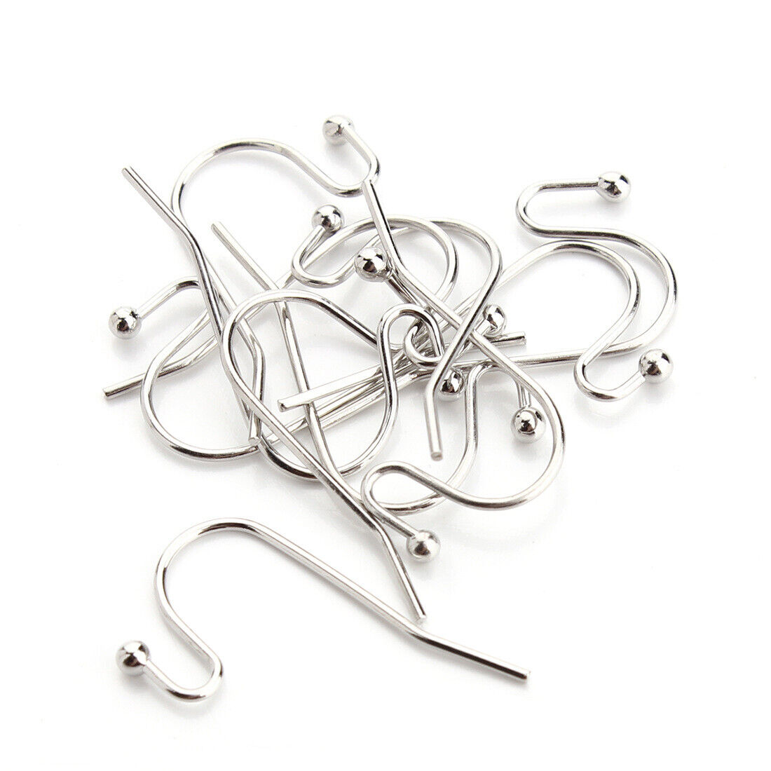 100-200 Pcs Fishhook Hook Earwire Earring Findings With Open Fancy Ball Loop US