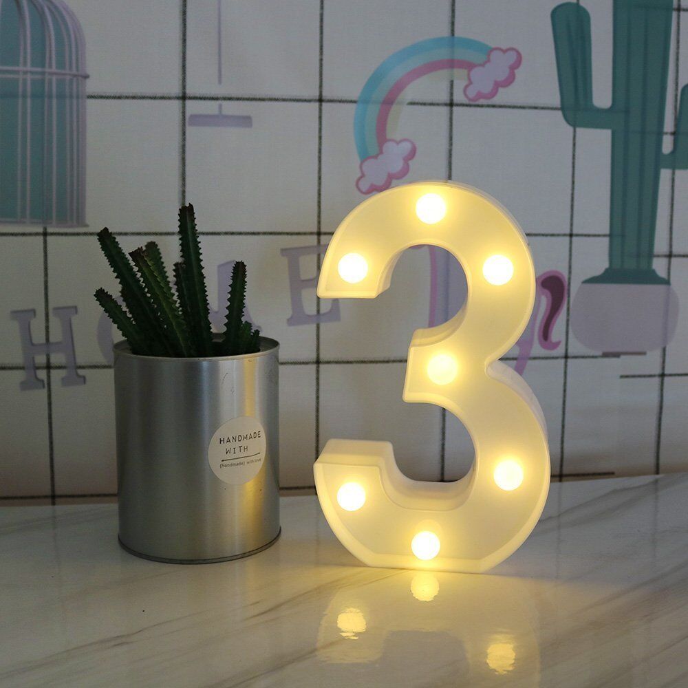 Light Up Letter LED Alphabet PlasticParty Sign Wedding Festival Stand Decoration