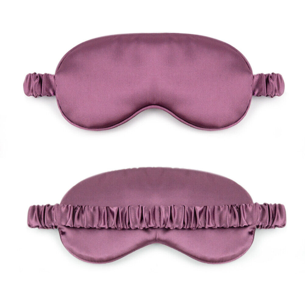 US Double-sided Satin Silky travel Sleep Eye Mask Cover Padded Blindfold Smooth