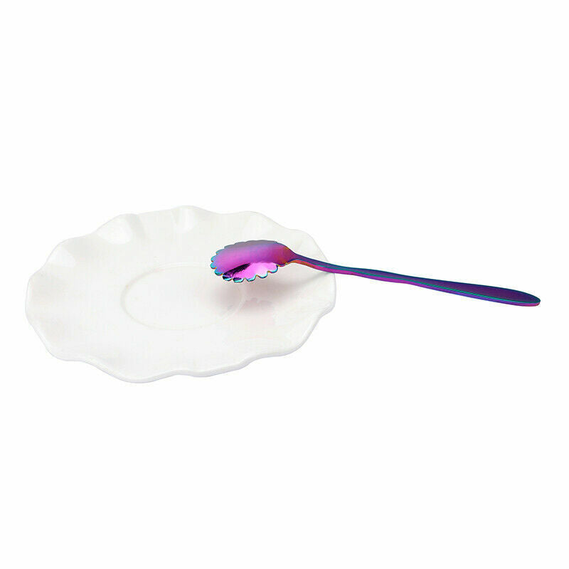 8 Pack Magik Floral Stainless Steel Tableware Creative Flower Coffee Spoon Set