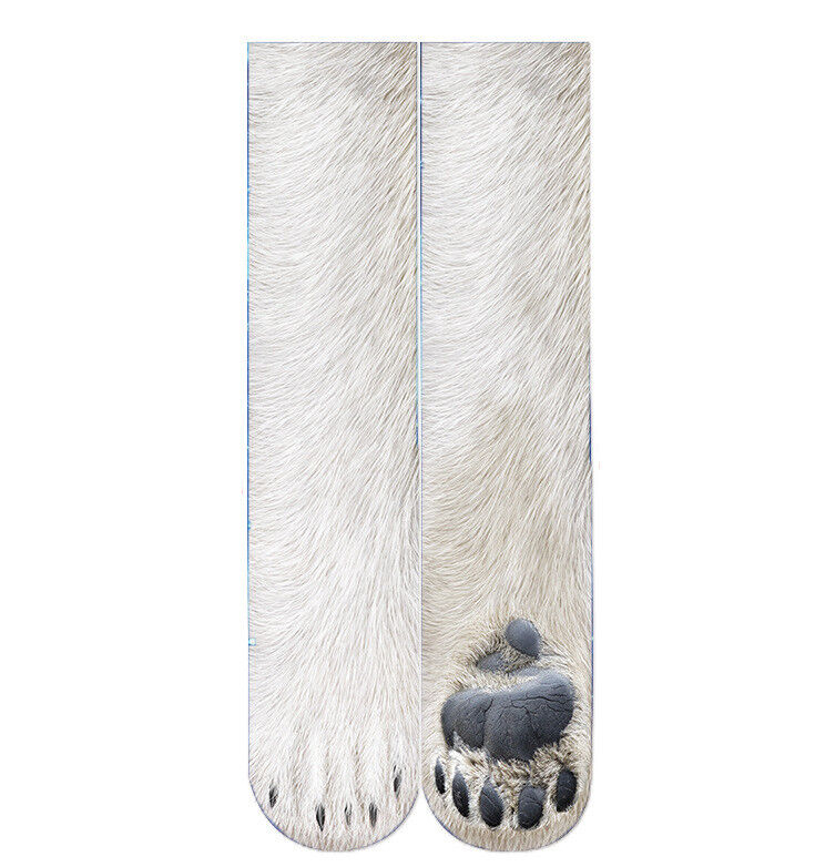 US Seller Unisex Women Men Adult Teen 3D Animal Print Sock Paw Crew Foot Socks
