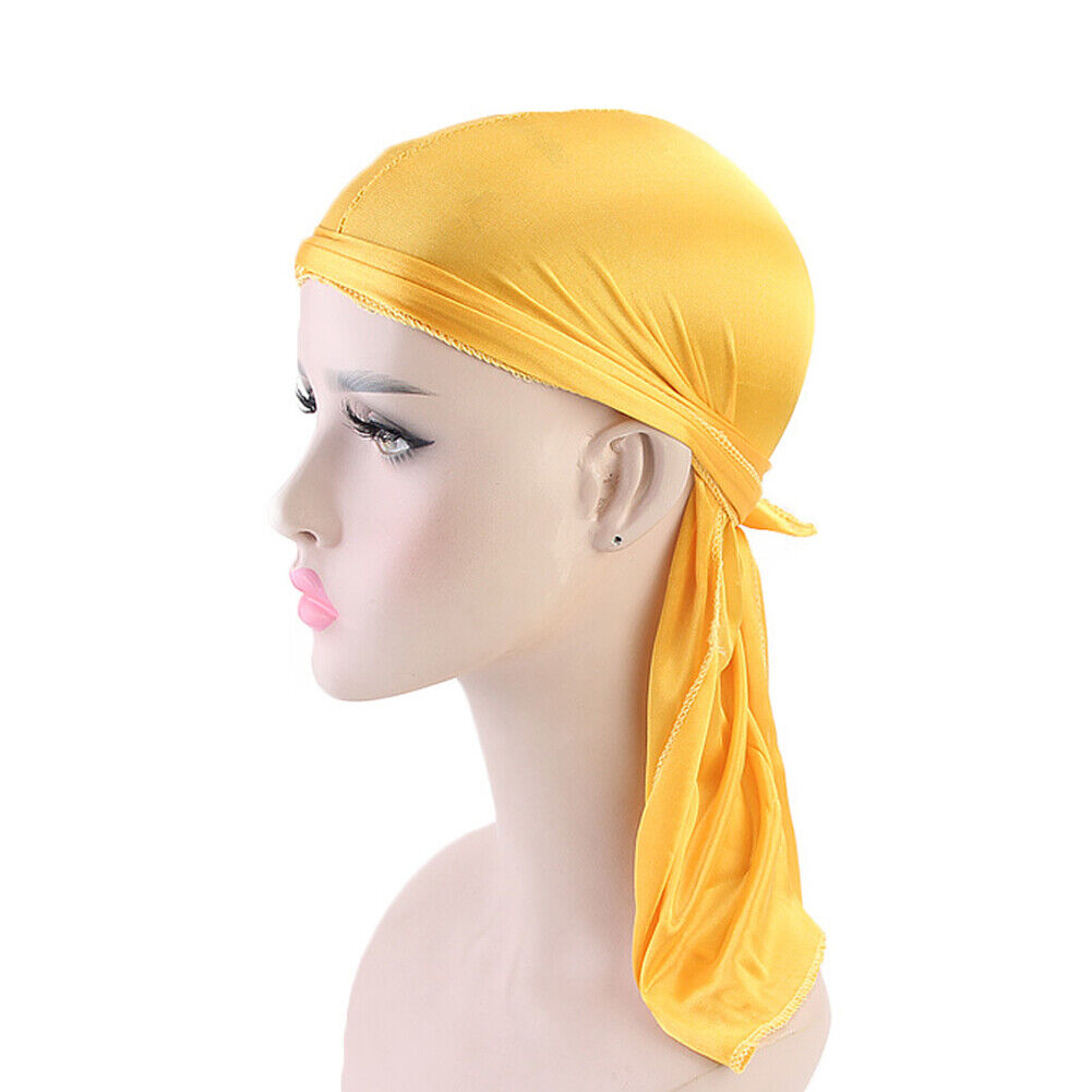 Men Women Turban Hat Pirate Doo Durag Headwear Comfortable Silk/Silky Feel Cap