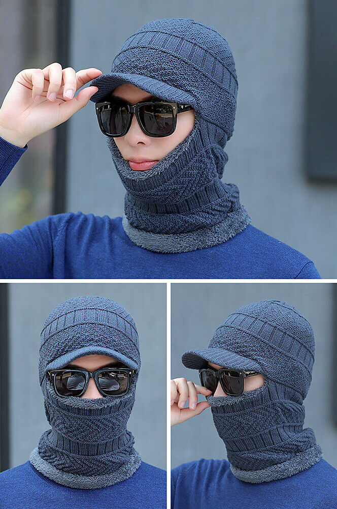 Balaclava Beanie Motorcycle Cycling Hood Hat Face Mask UV Wind Proof Cover Knit