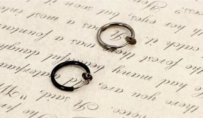 Clip-On Spring Action Non-Piercing Fake Septum Lip Cartilage Nose Tragus Ring